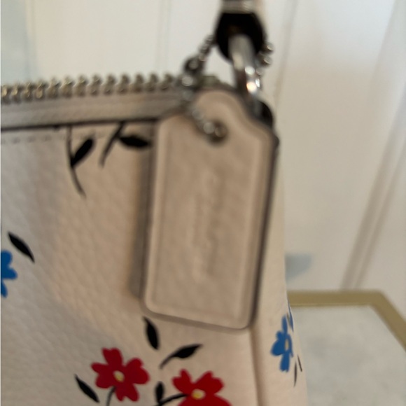 COACH Nolita 19 with Floral Print Handbag purse minibag color: chalk floral - Picture 5 of 10